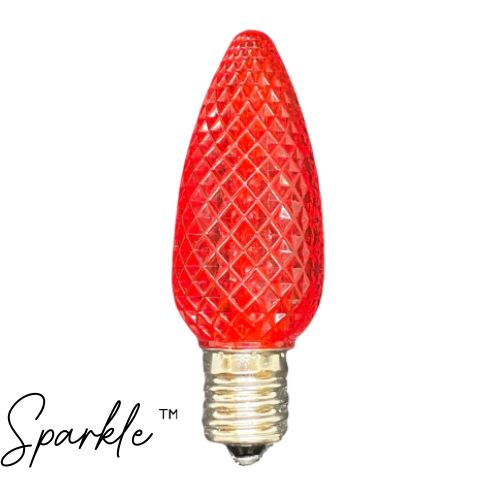 Sparkle™ C9 Red Faceted SMD Bulbs - Bag of 25