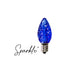Sparkle C7 Blue Faceted SMD LED Bulbs in a bag of 25 for holiday lighting