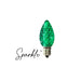 Sparkle C7 Green Faceted SMD LED Bulbs in a bag of 25 for holiday lighting