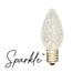 Sparkle C7 Pure White Faceted SMD LED Christmas Light Bulbs in a bag of 25
