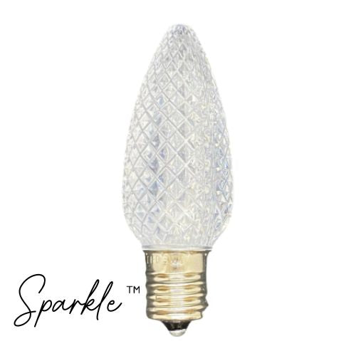 Sparkle™ C9 Sun Warm White Faceted SMD Bulbs- Bags of 25