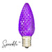 Sparkle C9 Purple Faceted SMD LED Christmas Light Bulbs - Bag of 25