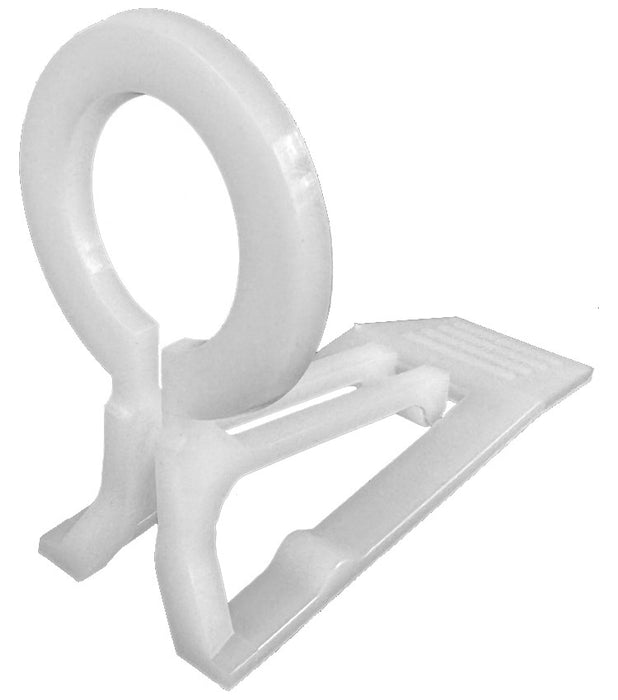 Tuff Shingle Clip holding C9 Christmas light bulb on roof shingle edge