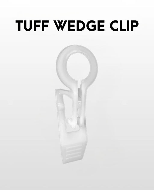 Tuff Wedge Clip for shingles and gutters securing C9 Christmas lights