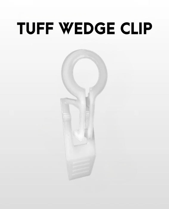 Tuff Wedge Clip for shingles and gutters securing C9 Christmas lights
