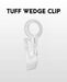 Tuff Wedge Clip for shingles and gutters securing C9 Christmas lights