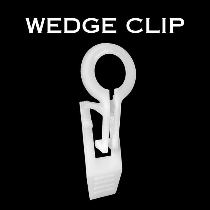 Tuff Wedge Clip for shingles and gutters securing C9 Christmas lights