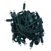 LED Coaxial Mini Lights in Warm White with 6 inch spacing and 50 lights on green wire