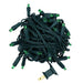 LED Mini Lights in Green with 4 inch spacing, 70 lights on green wire for indoor and outdoor use