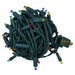 LED Mini Lights Multi 6" Spacing 50 Lights on green wire for holiday decorating