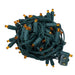 LED Mini Lights Orange 4" Spacing 70 Lights on green wire for indoor and outdoor use