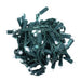 LED Mini Lights in Pure White with 6 inch spacing, 50 lights on green wire