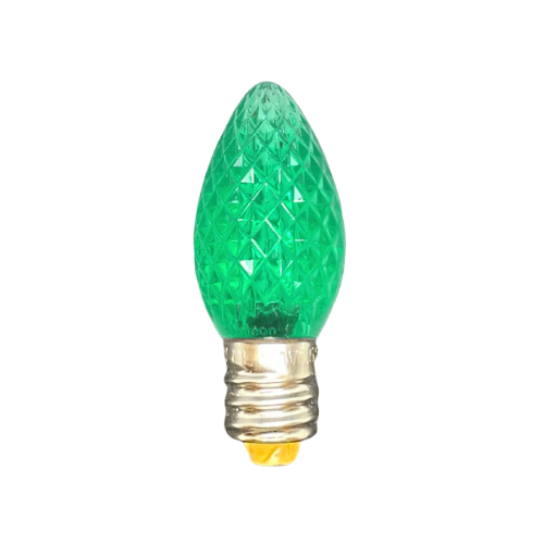 Minleon C7 Green Faceted SMD LED Bulbs for holiday lighting