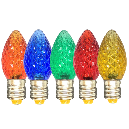 Minleon C7 Multi (Amber, Blue, Green, Red, Yellow) Faceted SMD Bulbs pack of 25