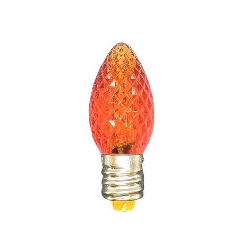 Minleon C7 Orange Faceted SMD Replacement Bulbs with faceted plastic globe