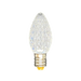 Minleon C7 Pure White Faceted SMD Bulbs showing faceted plastic globe and E-12 base