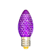 Minleon C7 Purple Faceted SMD Replacement Bulbs for Holiday Lighting