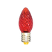 Minleon C7 Red Faceted SMD LED Bulbs pack of 25 showing faceted red bulbs with E12 base