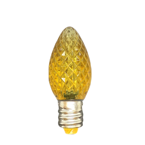 Minleon C7 Yellow Faceted SMD Replacement Bulbs for Holiday Lighting