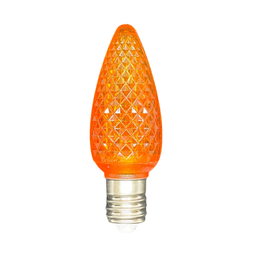 Minleon C9 Orange Faceted SMD LED Bulb in bag of 25 for holiday lighting