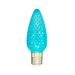 Minleon C9 Teal Faceted SMD LED Bulbs in a 25-pack for holiday lighting
