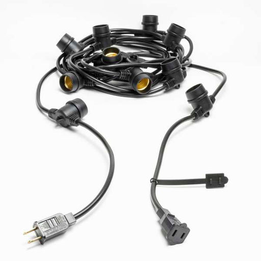 Patio Lights-E26 Commercial Grade Stringer 24 Foot with 12 E26 Sockets