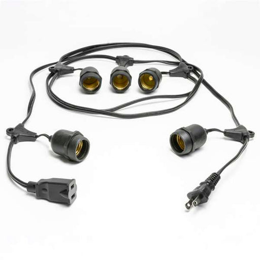 Patio Lights-E26 Commercial Grade Stringer with Suspenders 24 Foot Outdoor Lighting Stringer