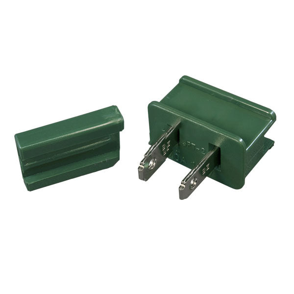 Bag of 50 SPT-1 male green plugs for holiday light string connections