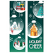 Snow Globes Double Vinyl Banner Set matte vinyl banners displayed outdoors