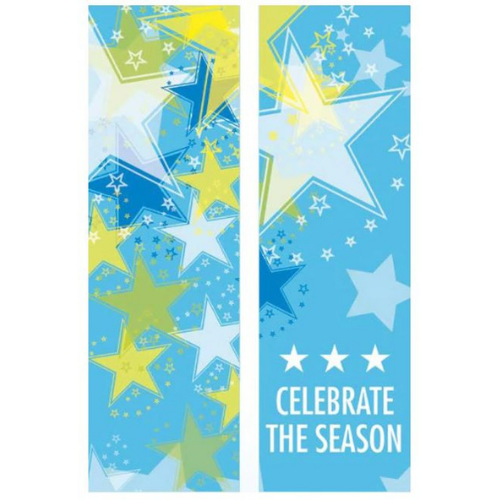 Star Celebration Double Vinyl Banner Set matte vinyl banner for holiday decoration