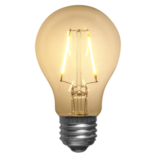 Vintage Café Glass A19 LED Bulbs in Warm White (24 Pack) showing classic vintage glass bulb design